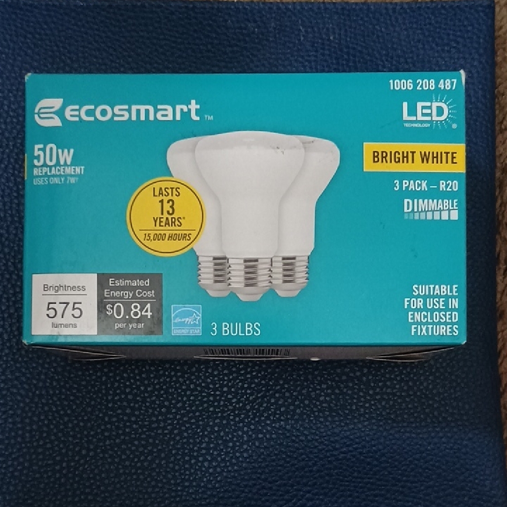 Ecosmart LED Bright White 3-Pack R20 Bulbs